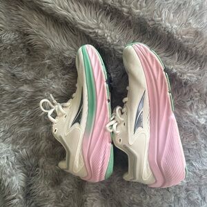 Altra White and Pink Running Shoes